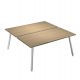 SCRIV. 2 POSTAZ. 140X166CM BI/ ROV. SKINNY METAL