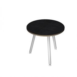 TAVOLO RIUNIONE TONDO D.80CM BI/NERO V. SKINNY MET