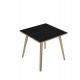 SCRIVANIA 80X80XH74,4CM ROVERE/NERO VENATO WOODY