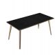 SCRIVANIA 180X80XH74,4CM ROVERE/NERO VENATO WOODY
