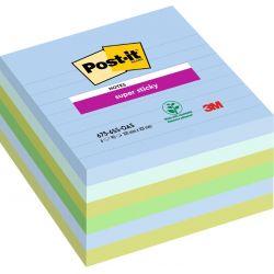 Post-it 3M 675 SuperSt?icky 101x101mm 90fg righe Oasis