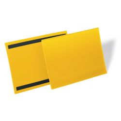 50 BUSTE IDENTIF. MAGNET. 150X67MM GIALLO DURABLE