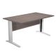 Scrivania FREE 140x80cm f.metallo frassino