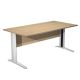 Scrivania FREE 160x80cm f.metallo rovere