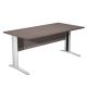 Scrivania FREE 160x80cm f.metallo frassino