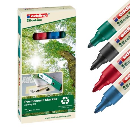 Marcatore Edding 21 Ecoline Cf.4 Colori Ass.