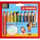 MATITONI STABILO WOODY 3 IN 1 10 COLORI
