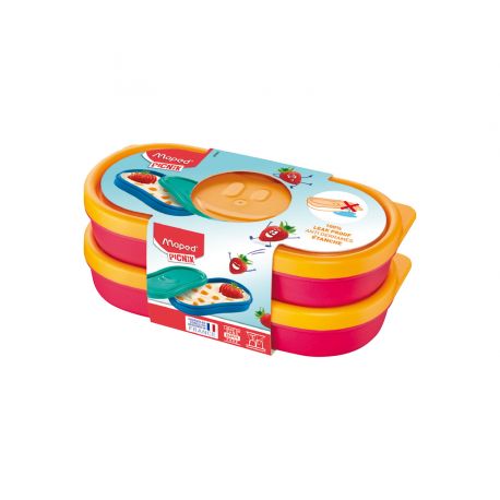 SET 2 SNACK BOX ROSA CORALLO PICNIK CONCEPT MAPED