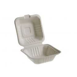 50 VASCHETTE HAMBURGER BOX 15X15CM TAKE AWAY BIO