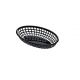12PZ CESTINO AMER. OVALE PL. 27,5X17,5X4CM NERO