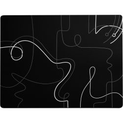 3PZ PORTAMENU' F.TO 18X31,6CM LINEA LINEE - NERO
