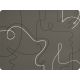 6PZ SOTTOBICCHIERE 10X10CM LINEA LINEE - TORTORA