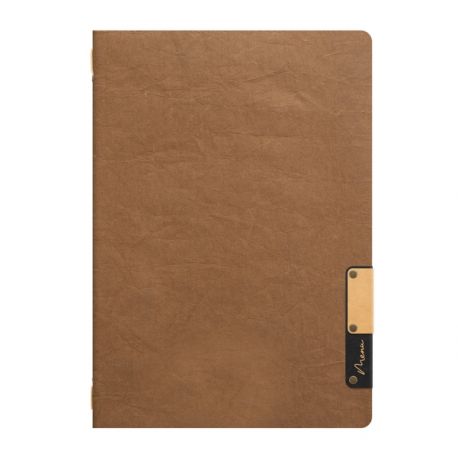 PORTA MENU A4 MARRONE NATURE CON 1 INSERTO DOPPIO