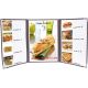 SET 3 PORTA MENU CRYSTAL BR2 DOPPIO PER 4 FOGLI A4