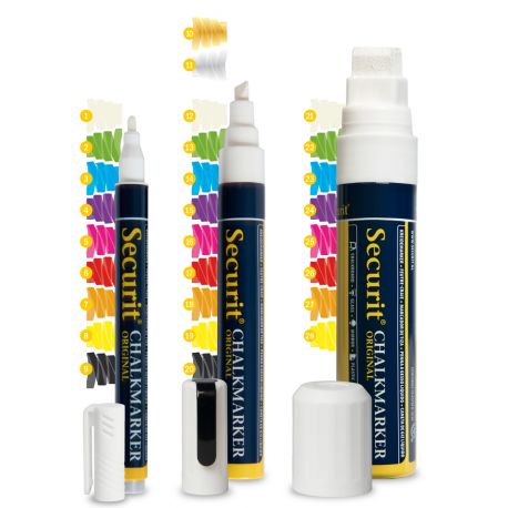 CF. 4 MARCATORE PUNTA FINE A GESSO LIQ. BIANCO