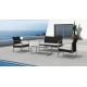 SALOTTO ALICANTE NERO/GRIGIO - SET 4 ELEMENTI