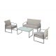 SALOTTO ALICANTE NERO/GRIGIO - SET 4 ELEMENTI