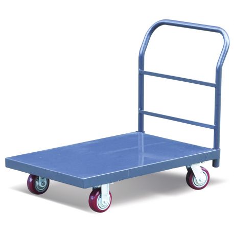 Carrello D32 p.900Kg piano lamiera 122x76 4ruote