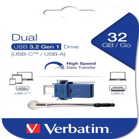 CHIAVETTA USB DOPPIO CONN. USB-C / USB-A 32 GB