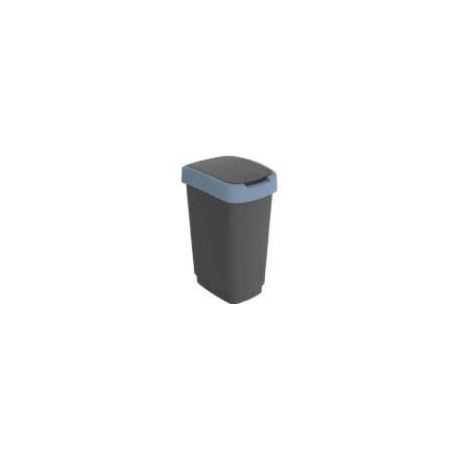 Bidone Rotho Twist 25lt 33x25x48cm nero/blu