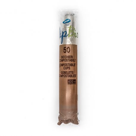 Bicchieri PLA compostabili 390ml cf.20pz