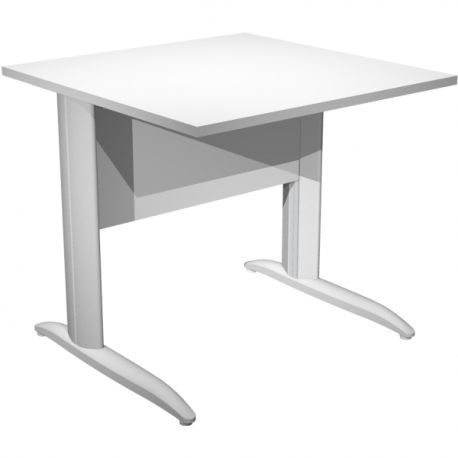 Scrivania FREE 80x80cm f.gr.allum. BIANCO