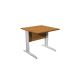 Scrivania FREE 80x80cm f.gr.allum. NOCE CHIARO