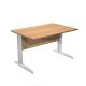 Scrivania FREE 120x80cm f.gr.allum. FAGGIO
