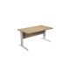 Scrivania FREE 140x80cm f.gr.allum. ROVERE