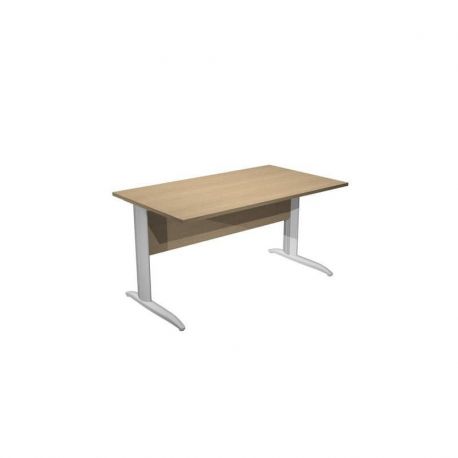 Scrivania FREE 140x80cm f.gr.allum. ROVERE