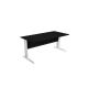 Scrivania FREE 160x80cm f.gr.allum. NERO VEN.
