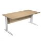 Scrivania FREE 160x80cm f.gr.allum. ROVERE