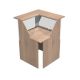 BANCONE ANG. 90 AUTOPORT. CM.76,1X76,1X117H BIANCO
