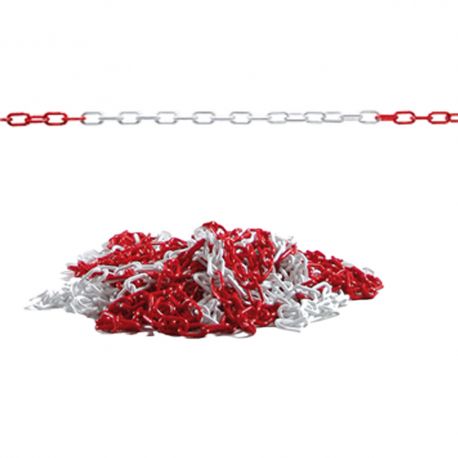 Catena in plastica bianco/rosso cf. 25mt