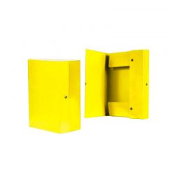 Scatola prespan 3 bottoni dorso 4 giallo