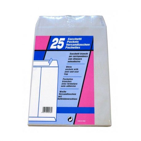 Pacco 25 buste a sacco 19X26/80gr strip