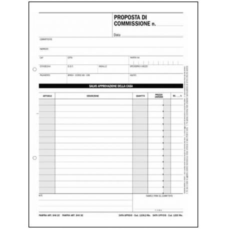 Blocco 50 copia comm.21x 30 3 copie DU1672C3300