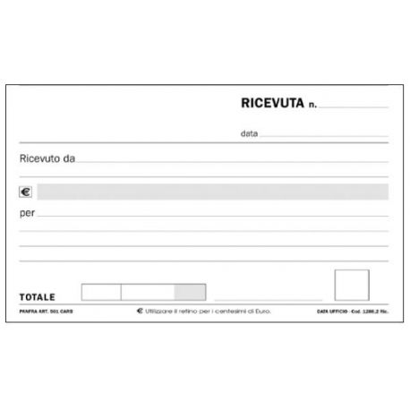 Blocco 50 ricevute 15x10x2 162570000C