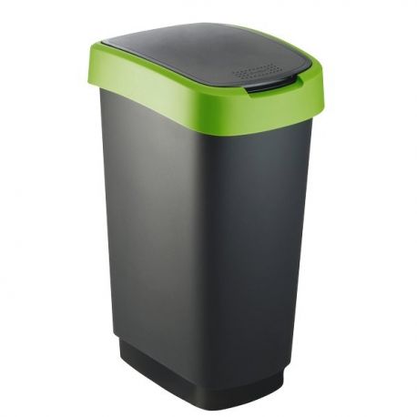 Cestino Rotho 25lt con coperchio verde