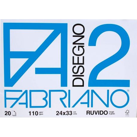 Blocco Fabriano Disegno 2 24x33 20fg Ruvido