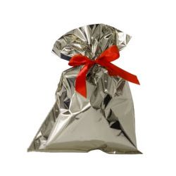 Buste regalo pl. 16x25cm argento met. cf.50pz