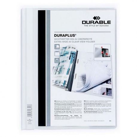 Cartella Duraplus 22x30 con fermaglio bianca