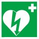 Cartello alluminio 34x36 Defibrillatore front.