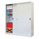 Armadio ante scorrevoli 4 ripiani cm 180x45x200 grigio