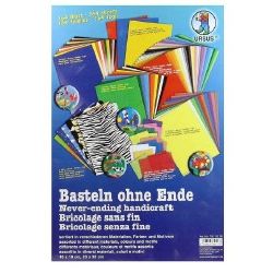 CARTA COLLAGE GRANDE SET 164 FOGLI E COLORI ASSORT
