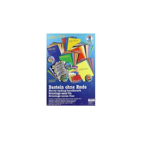 CARTA COLLAGE GRANDE SET 164 FOGLI E COLORI ASSORT
