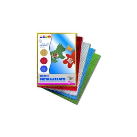 CART.ONDUL. DRITTO 50X70 PZ. 10 COL.ASS METALL.