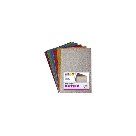 GOMMA CREPP GLITTER 21X29,7 FG.10 COL. ASS.