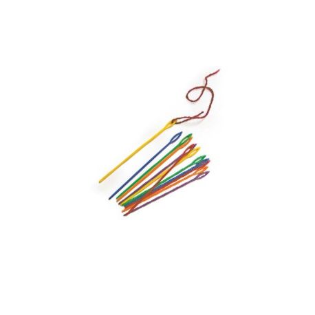 AGHI IN PLASTICA CM. 15 SET PZ.12 6 COL. ASS.