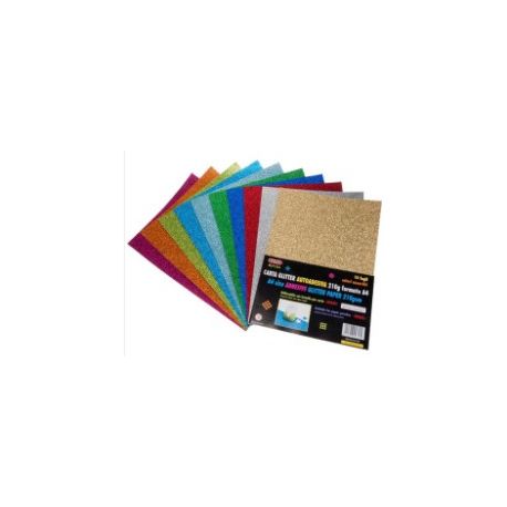 CARTONCINO GLITTER A4 FG.10 GR.210
